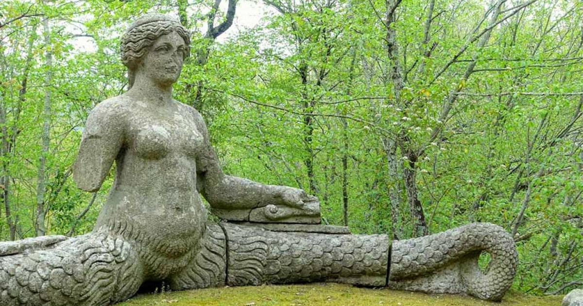 Typhon and Echidna were parents to a pantheon of Greek monsters. Statue of Echidna in Parco dei Mostri, Bomarzo, Italy Source: Public Domain