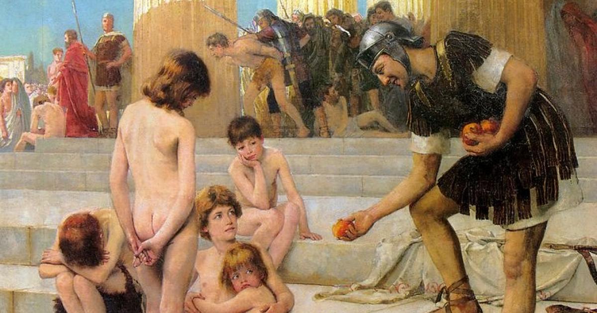 Painting Captives in Rome, by Charles Bartlett. Source: Public Domain
