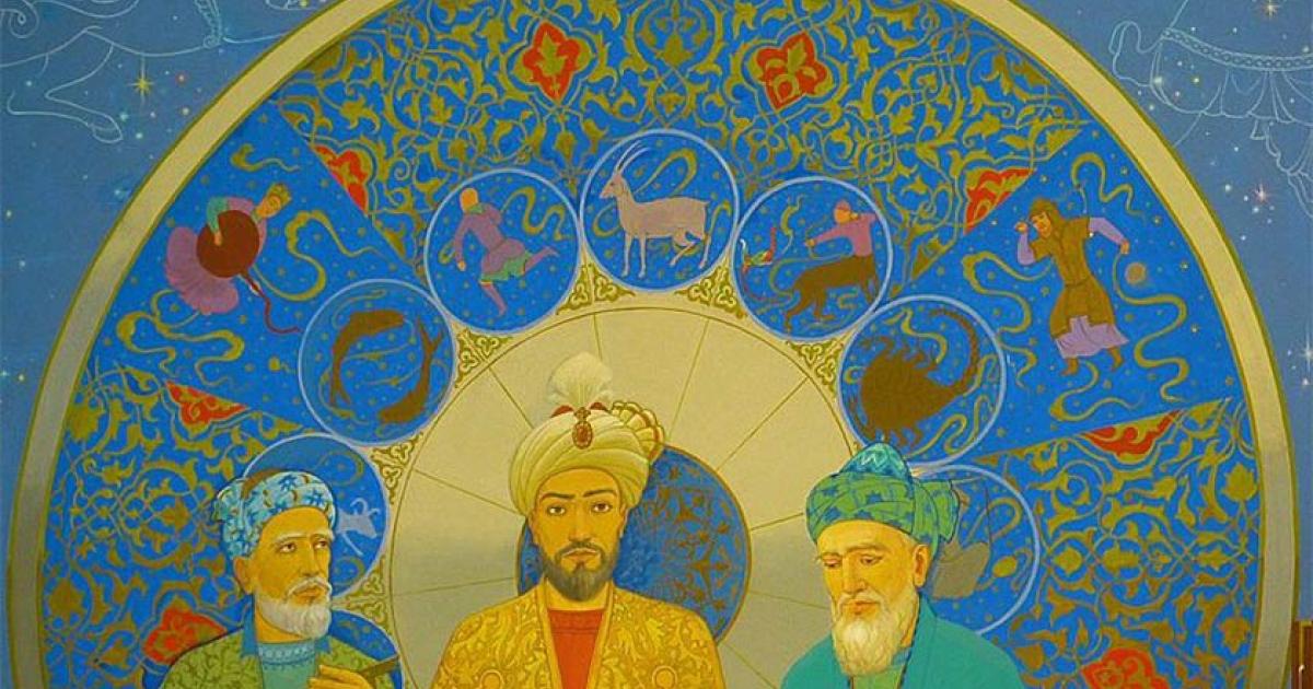 Painting of astronomers located at the Ulugh Beg Observatory in Samarkand, Uzbekistan. Source: LoggaWiggler / CC0