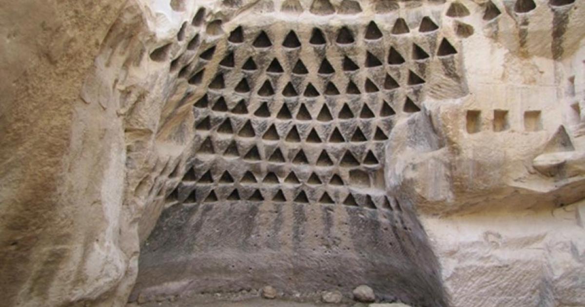 Hirbat Midras, in Adullam Grove Nature Reserve in Israel, part of what geologist Dr. Alexander Koltypin hypothesizes to be a massive complex of prehistoric underground structures stretching across the Mediterranean. 