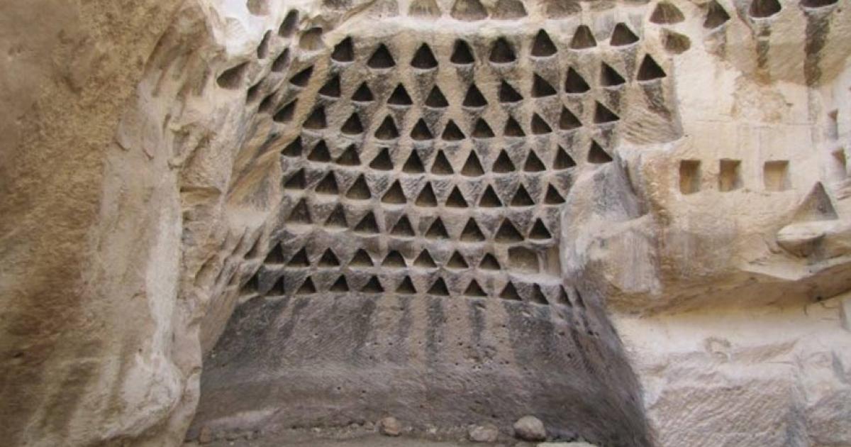 Hirbat Midras, in Adullam Grove Nature Reserve in Israel, part of what geologist Dr. Alexander Koltypin hypothesizes to be a massive complex of prehistoric underground structures stretching across the Mediterranean.