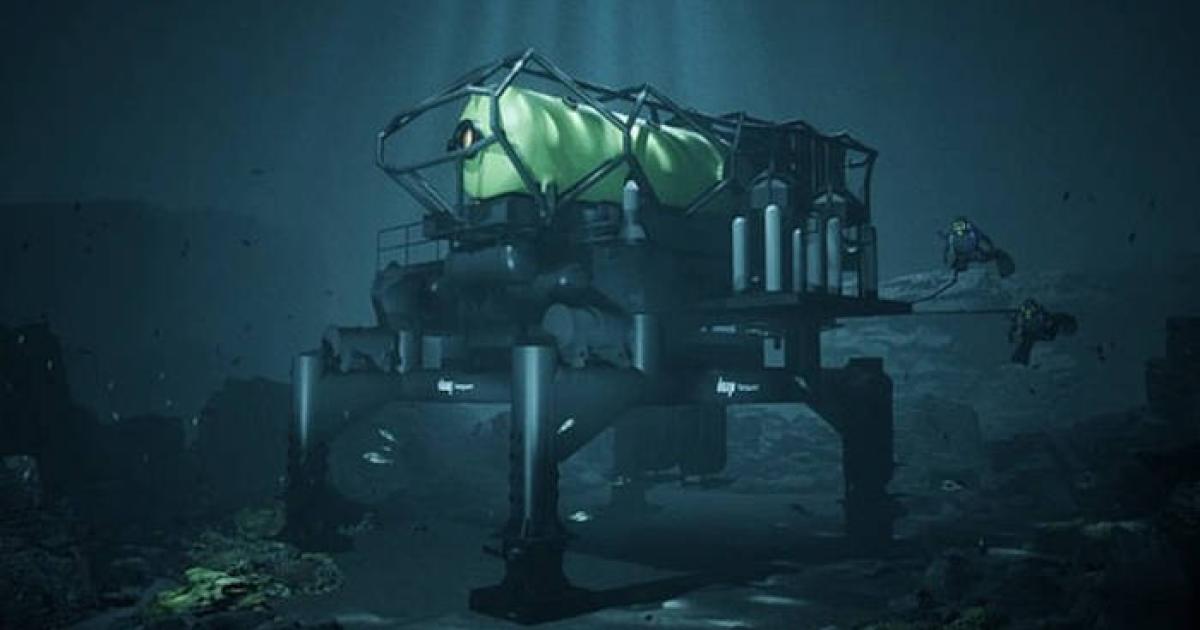 Artists impression of how the DEEP Vanguard underwater habitat will look on the seabed.