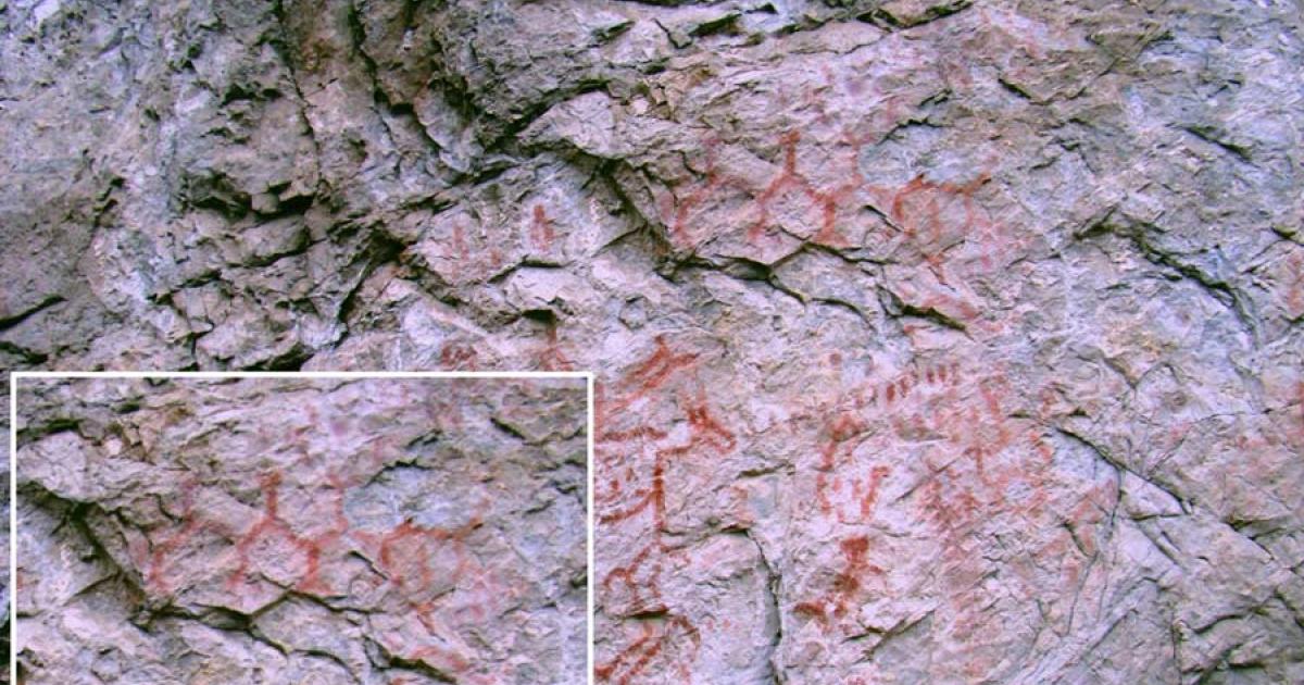 One of the Ural pictograms found along the Neyva River		Source: Данила Дубровский / CC BY-SA 3.0