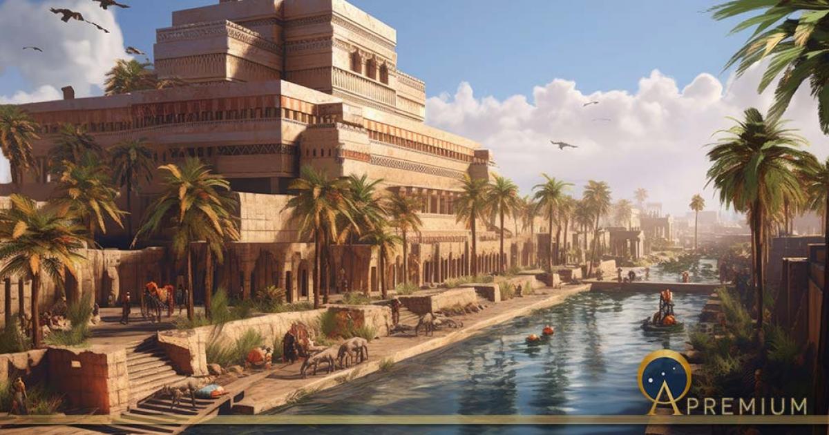 Archaeologist Dr Van Ess speculate a third of Uruk was covered in gardens and canals on stead of streets were used. AI generated ( Rick / Adobe Stock)