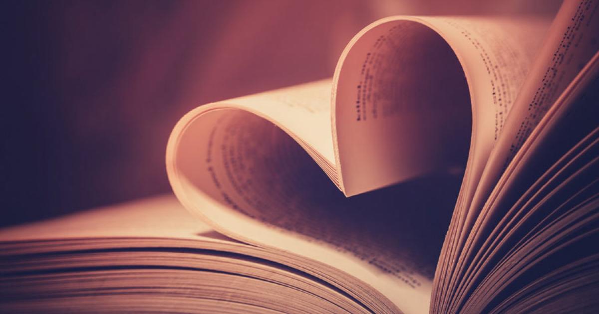 Book pages curled into a heart for Valentine’s Day. 	Source: pirotehnik / Adobe Stock