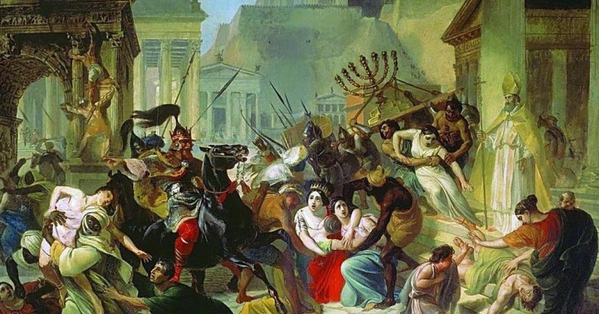 During the sack of Rome by the Vandals in the 5th century AD, the Vandals took hostages include Roman Emperor Petronius Maximus’ wife. 