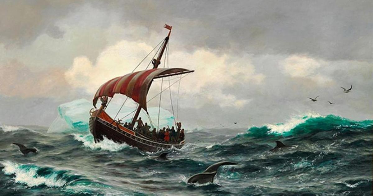 Vikings. Summer in the Greenland coast circa year 1000. 