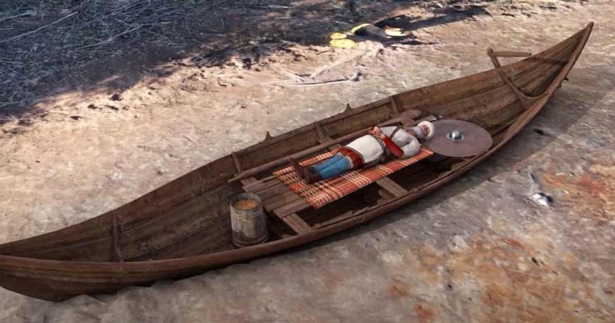 Reconstruction of a Viking ship burial. YouTube Screenshot / Norwegian Sci-Tech News
