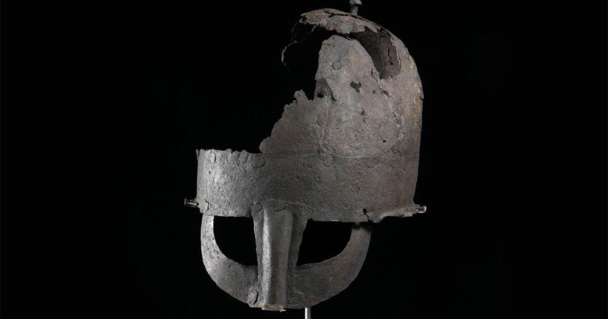 Researchers have re-evaluated a helmet discovered in the 1950s in Yarm, Stockton-on-Tees. Known as the Yarm helmet, this is the first Anglo-Scandinavian helmet to have been discovered in Britain and is the second nearly complete Viking-era helmet discovered in the world to date. Source: Durham University.