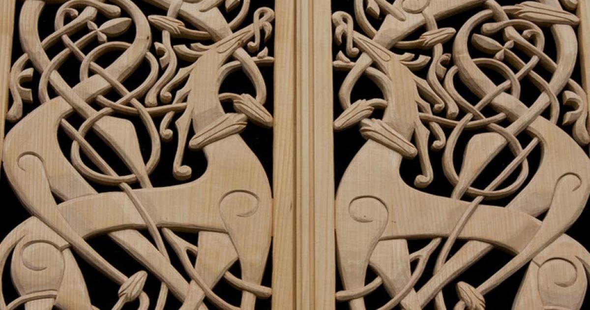 Viking patterned woodwork