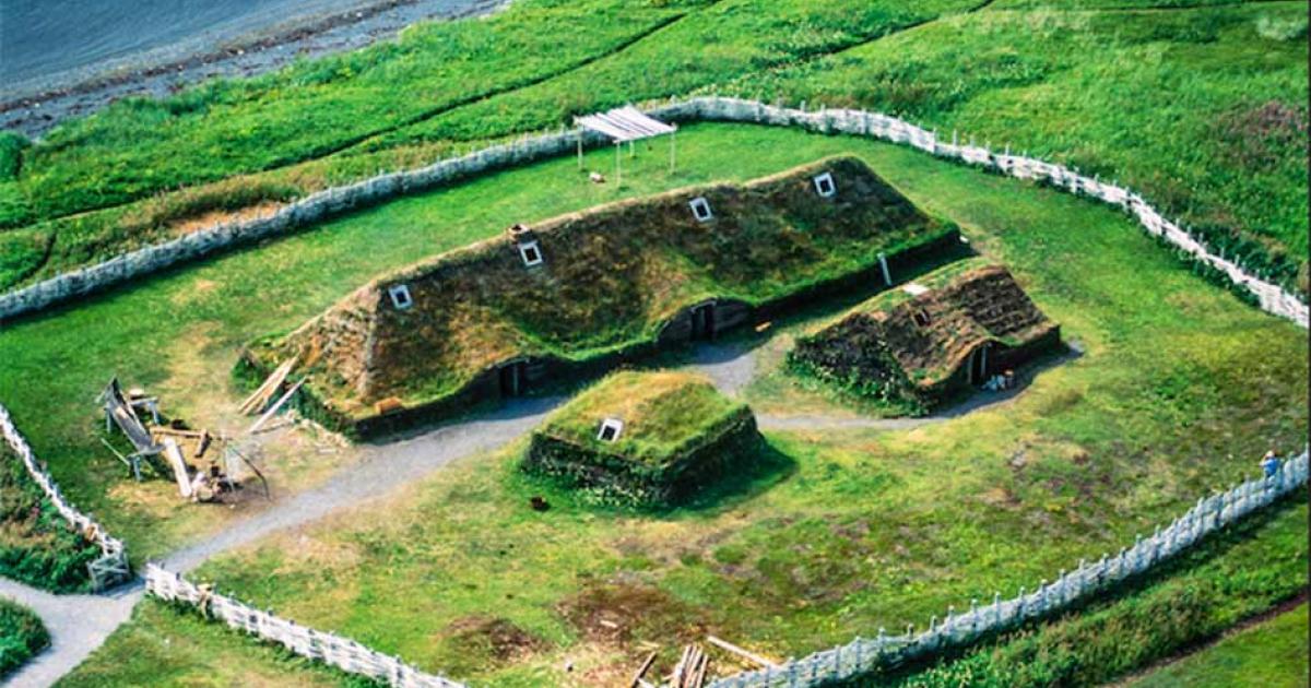 Reconstructed Viking-Age building adjacent to the site of L’Anse aux Meadows. Source: Glenn Nagel Photography / Nature)