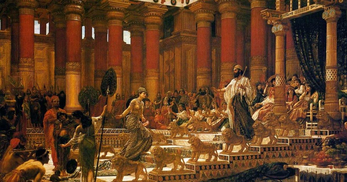 The Visit of the Queen of Sheba to King Solomon, painting by Edward Poynter, 1890, Art Gallery of New South Wales