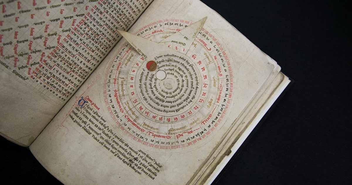 A volvelle from a 14th century English manuscript is on display at the J. Paul Getty Museum. 	Source: The J. Paul Getty Museum/Getty
