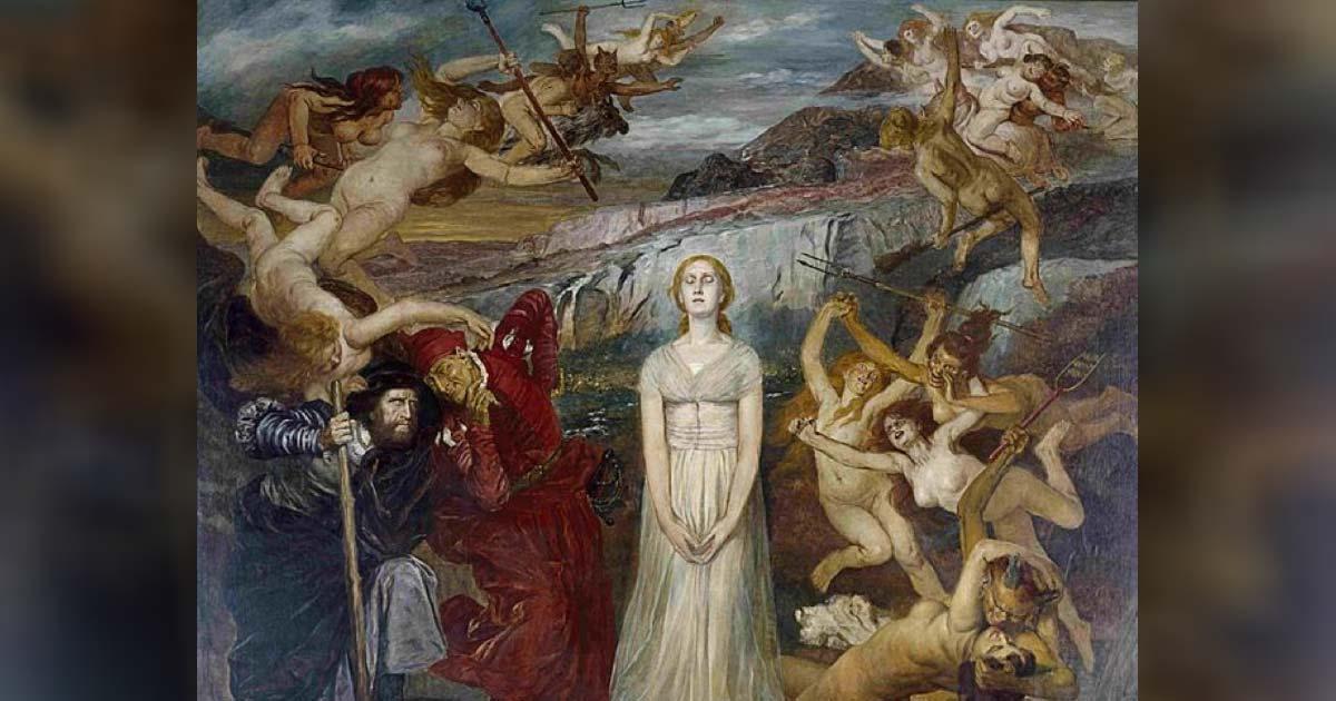 Detail of ‘Walpurgisnacht’ (Walpurgis Night) by Fritz Roeber.