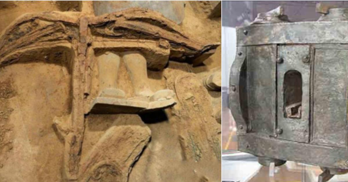 Ancient war machine artifacts montage.