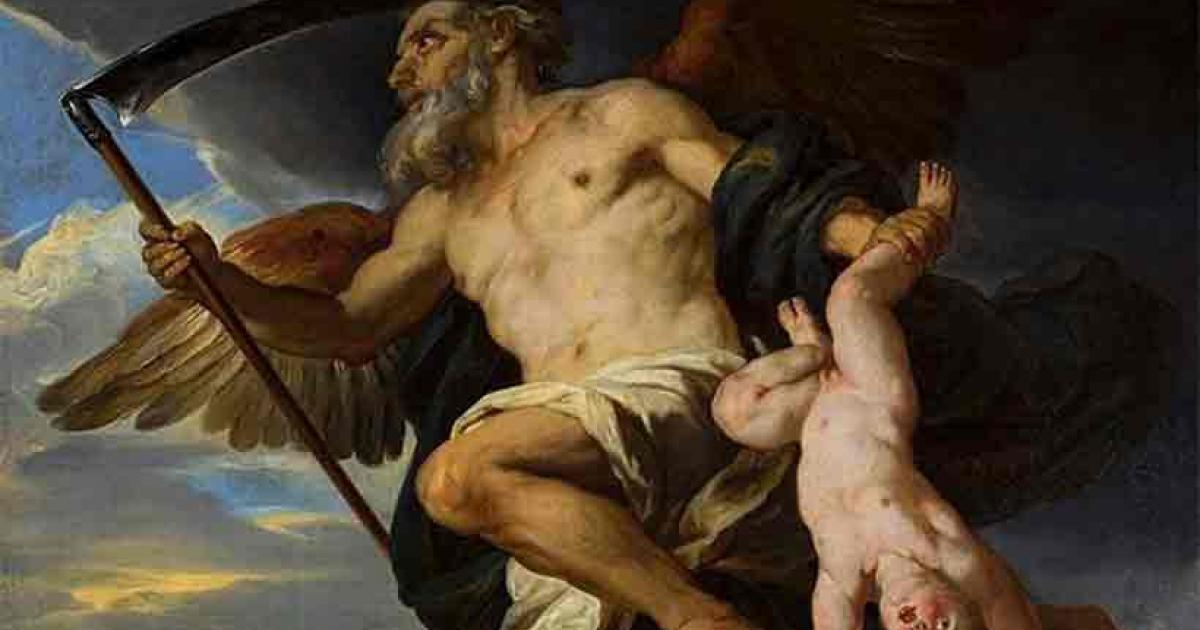 Chronos and His Child, by Giovanni Francesco Romanelli. Source: Public Domain