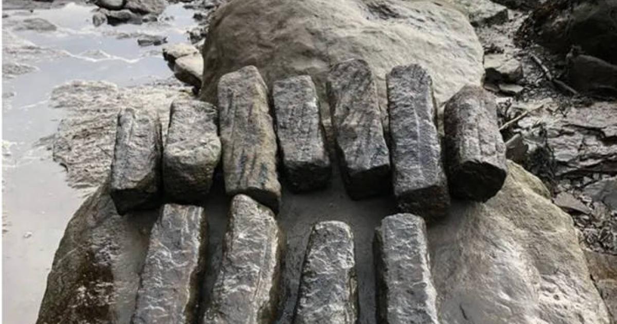 Some of the whetstones which have been discovered.  