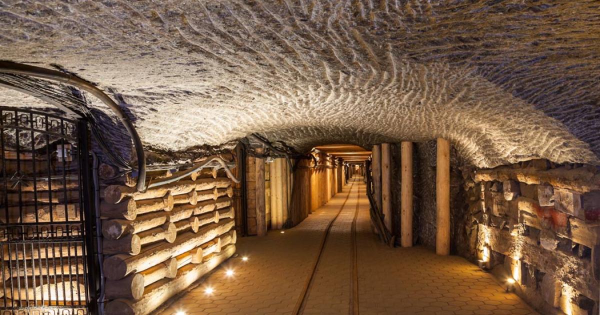 Inside the Wieliczka salt mine in Poland