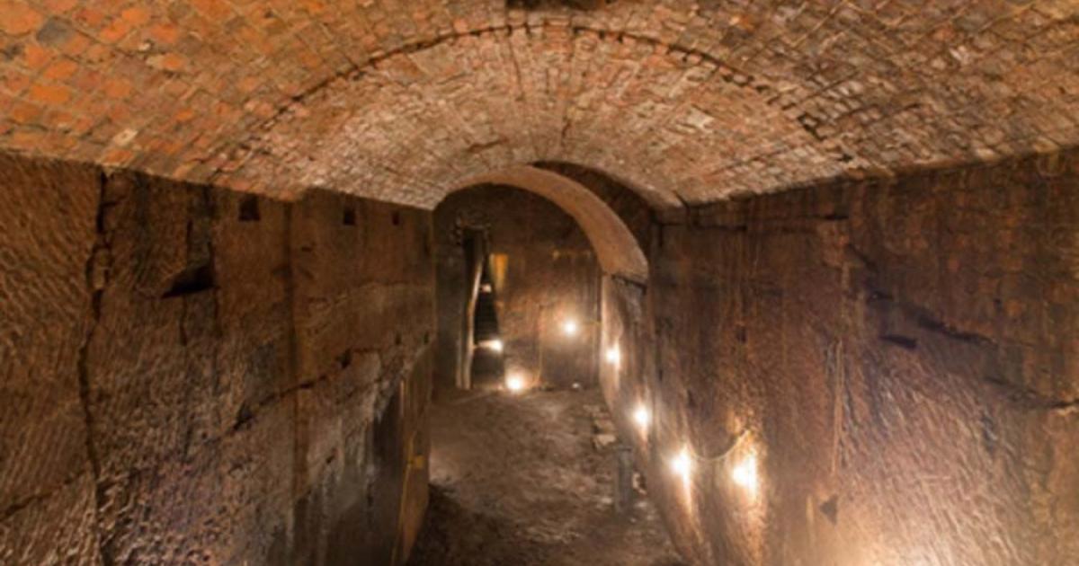 The 'banqueting hall' chamber beneath Joseph Williamson's house, excavated by Friends Of The Williamson's Tunnels. Credit: Friends of Williamson’s Tunnels.
