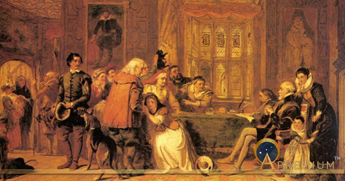 The Witch Trial  by William Powell Frith (1848)