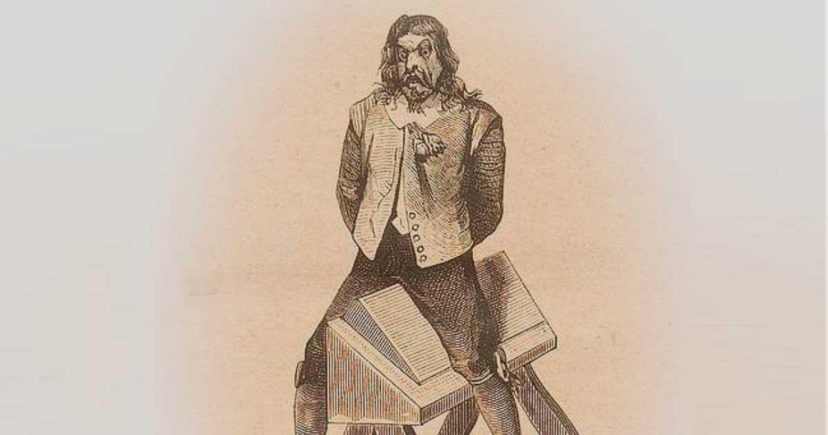 An illustration of a torture horse of the Spanish Donkey or Wooden Horse variety. (Public domain)