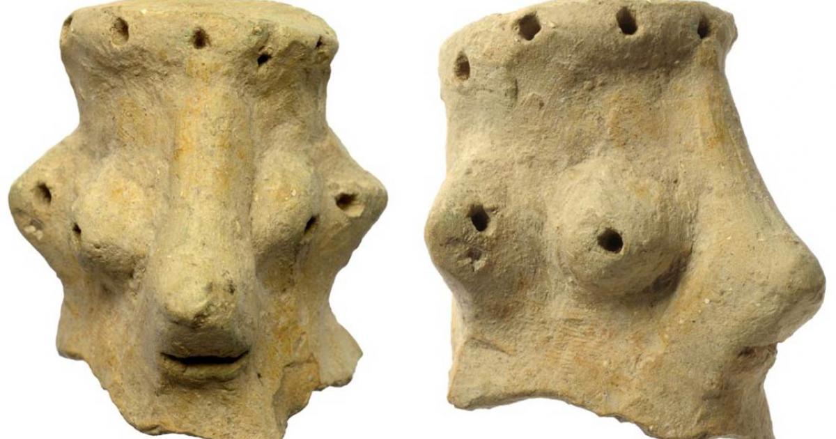 A professor of archaeology has made a controversial claim that a 3,000-year-old clay head, found at Khirbet Qeiyafa in Israel, is a Yahweh idol representing the Jewish god Yahweh. Source: Clara Amit / Israel Antiquities Authority