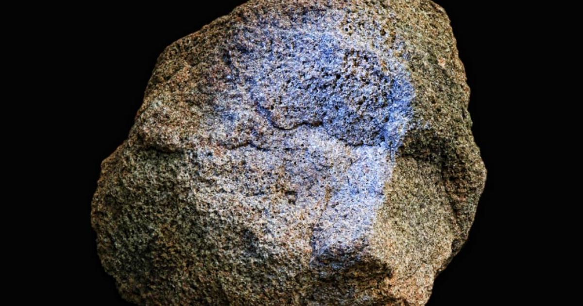 Yamacutah Statue Head showing blue pigment.