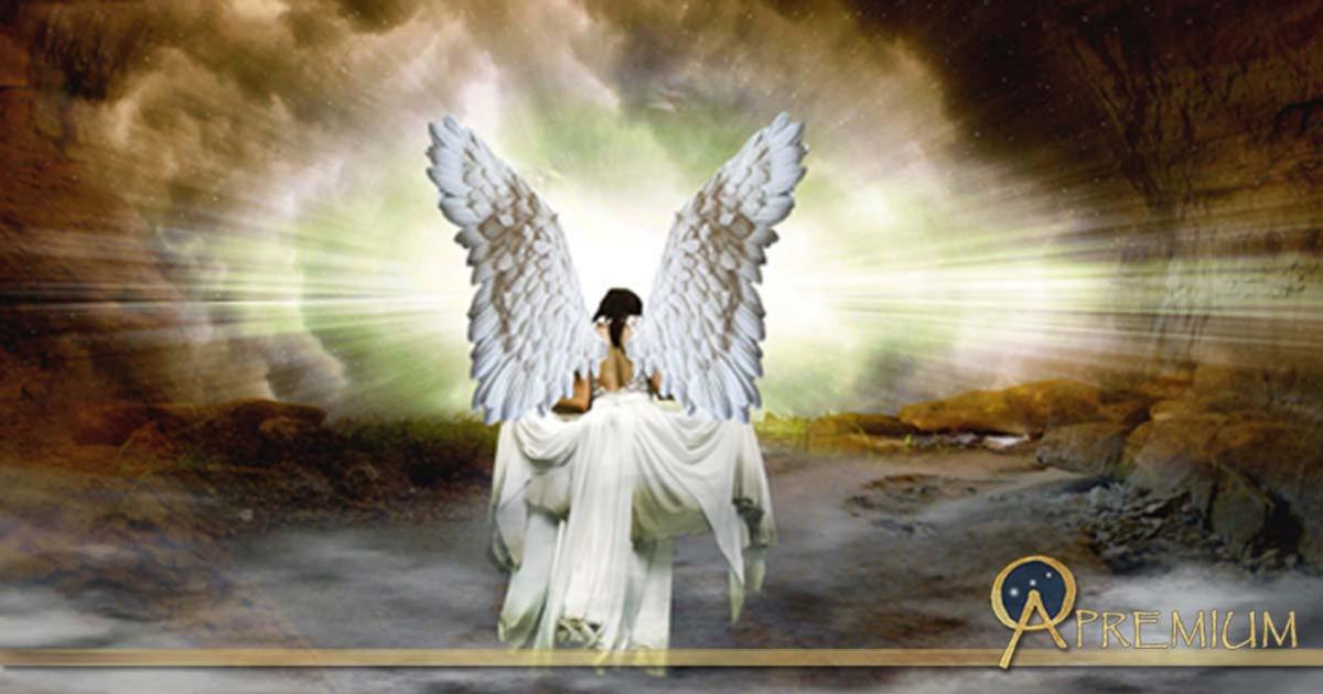 Angel entering heaven 