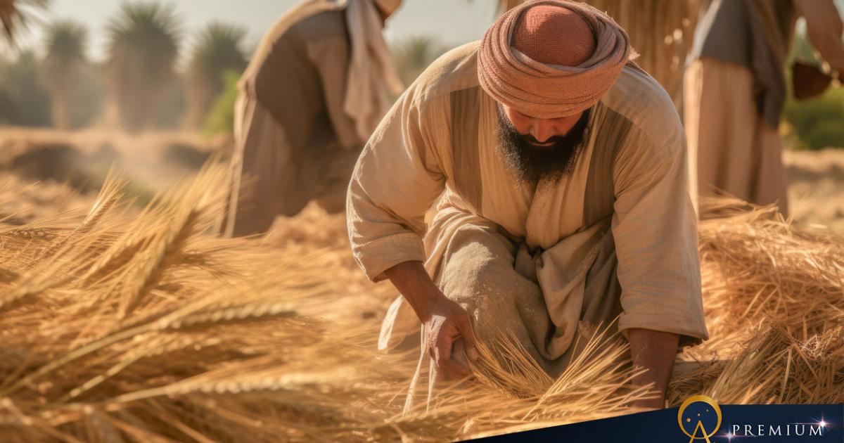 AI image of farmer life in ancient Egypt.