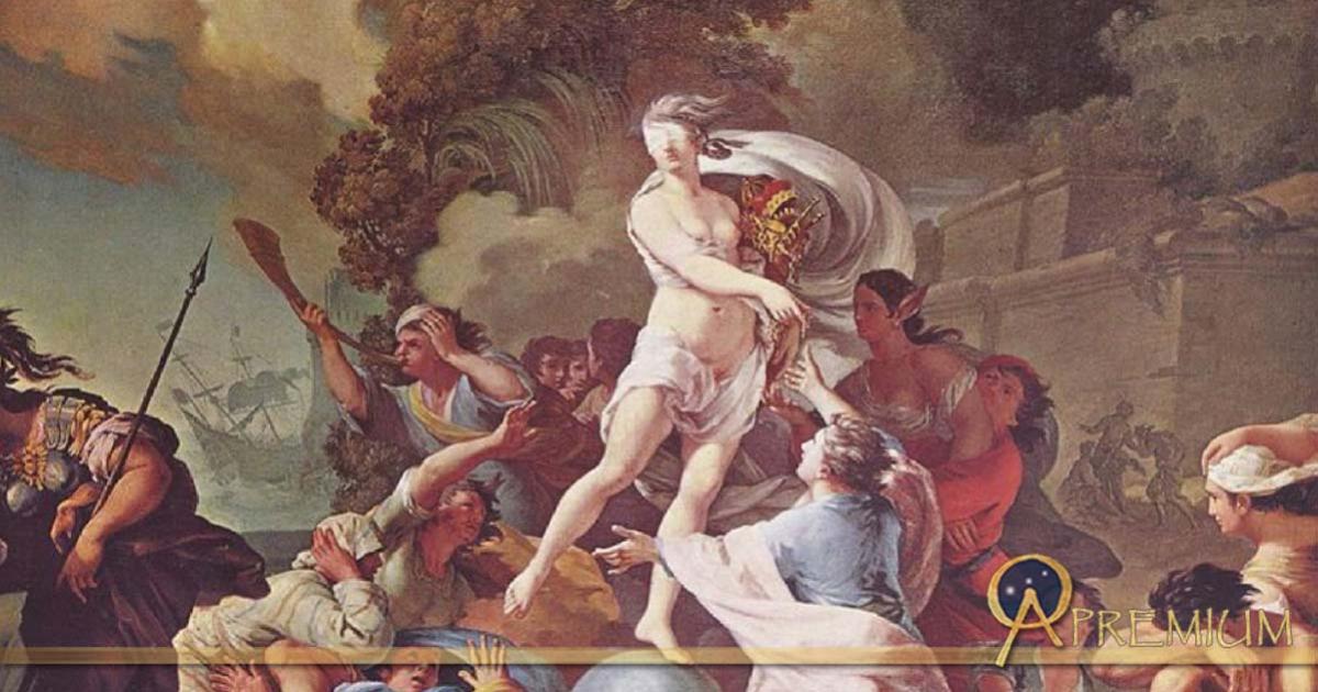 “Goddess of Luck” Blind Fortuna by Tadeusz Kuntze (1754) 