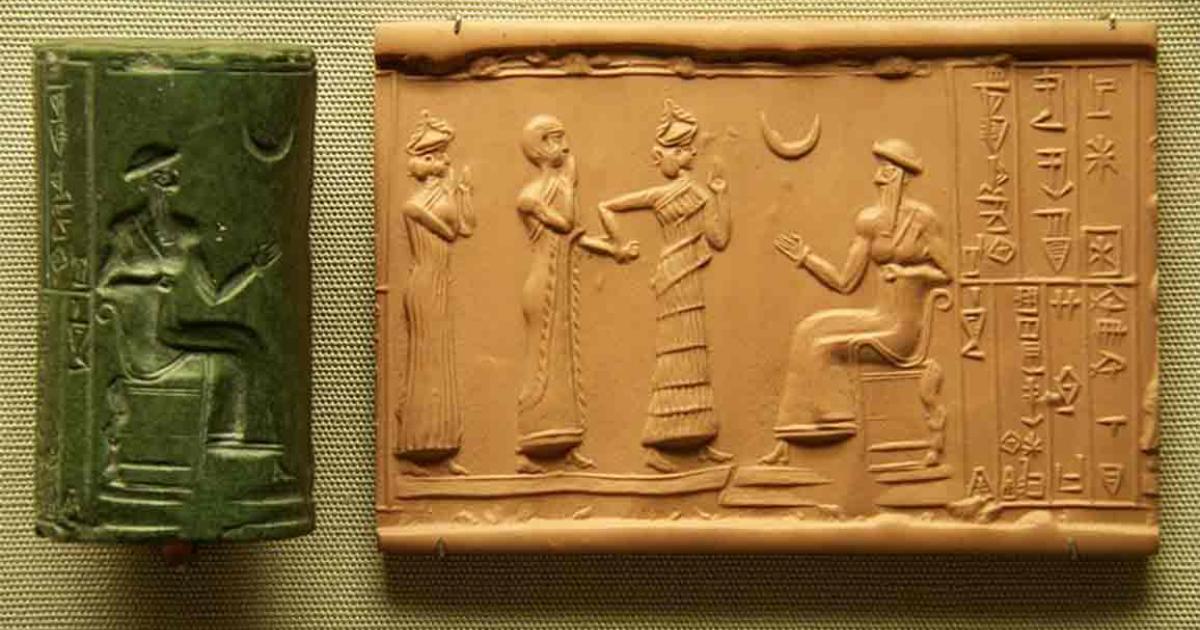Sumerian Cylinder Seal of King Ur-Nammu, about 2100 BC. Source: Steve Harris/CC BY-SA 2.0