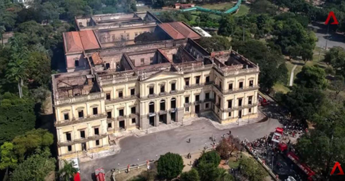 Remains of The National Museum of Brazil. 