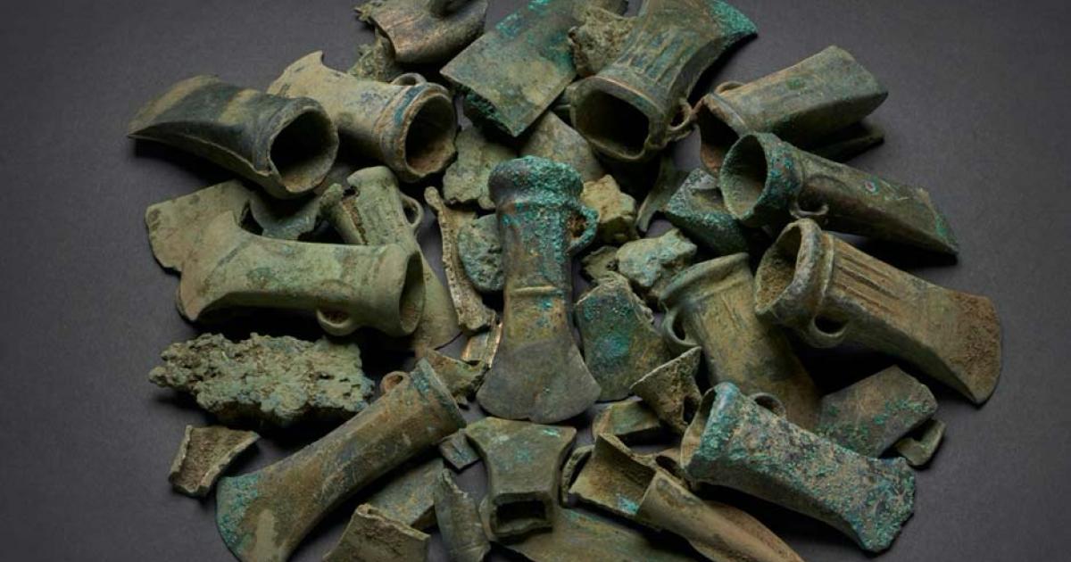 Havering Hoard of Bronze age weapons and tools found in London.  Source: Museum of London
