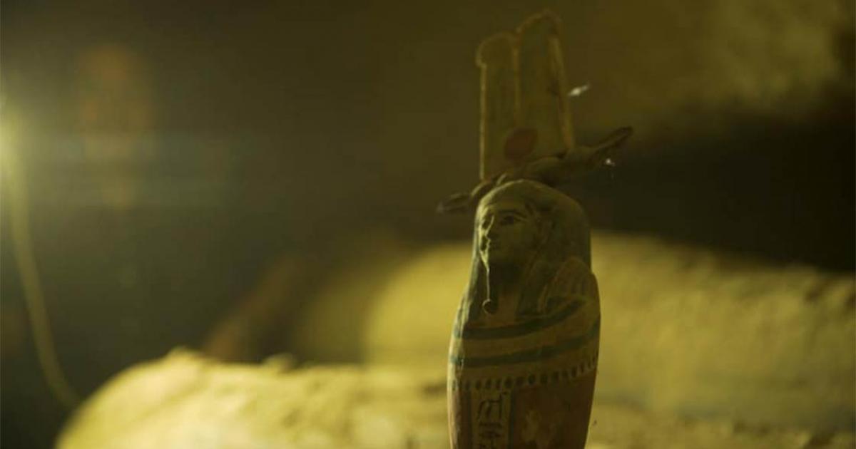 A burial statue discovered in the Saqqara tombs. Source: Egyptian Ministry of Tourism and Antiquities