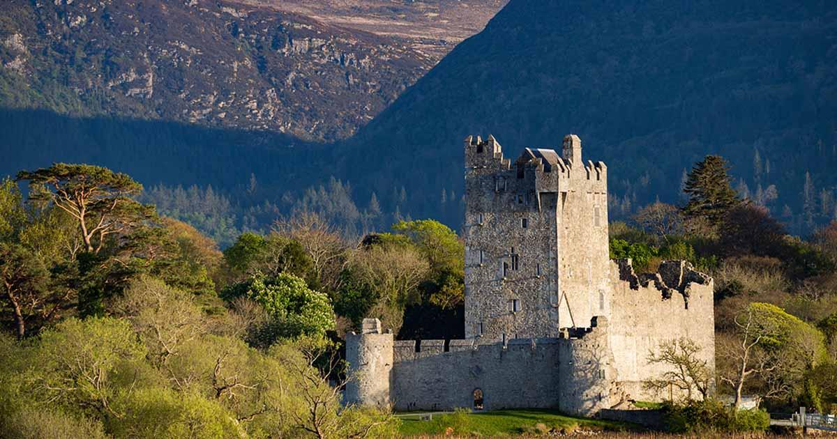 Ross Castle in Killarney National Park is one of the most iconic castles in Ireland. Source: Gabriel Cassan / Adobe Stock