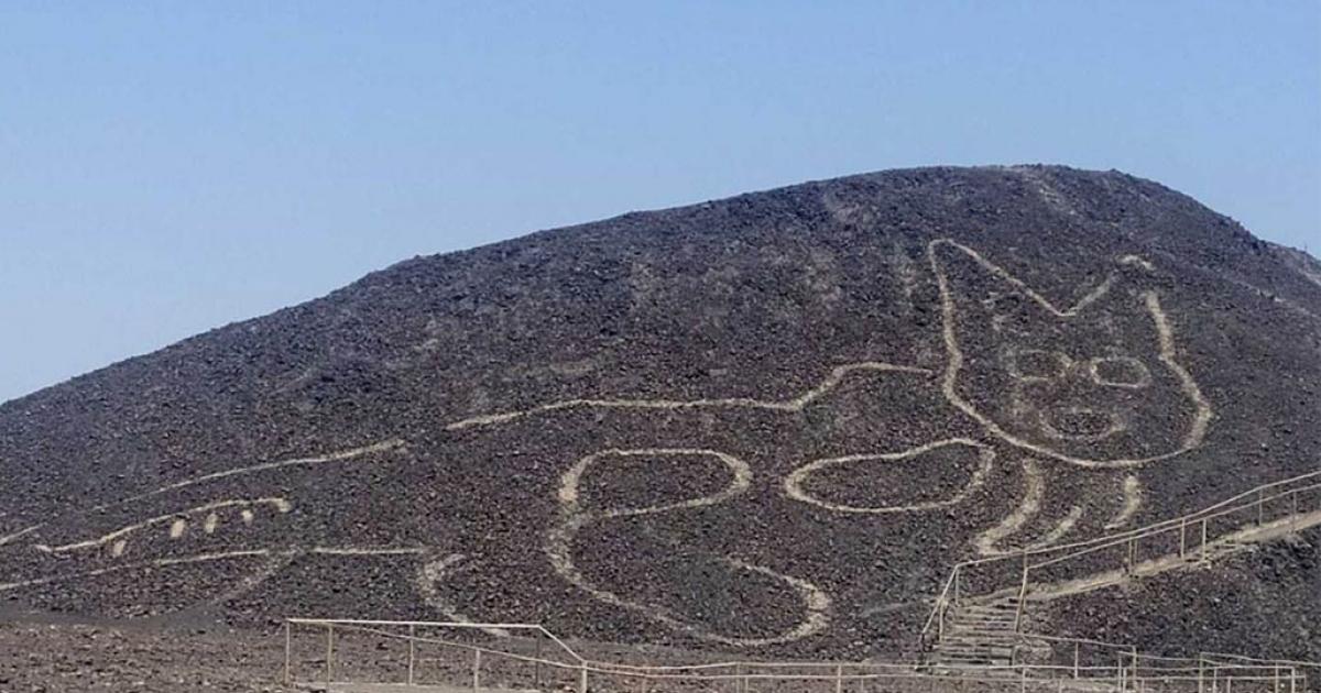 Giant Cat Geoglyph Found Near the Mysterious Nazca Lines
