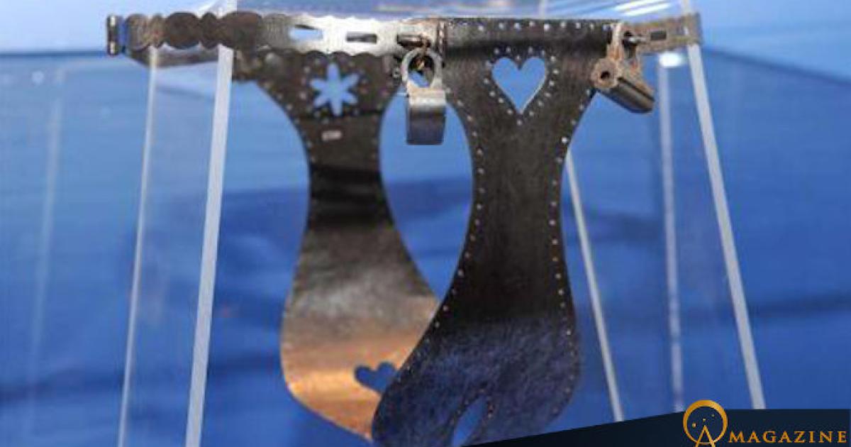 A chastity belt that was probably fabricated in the 1800s.