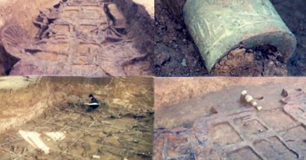 2,800-year old tombs surrounded by 28 chariots and 98 horses in China