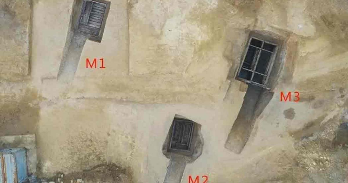 The three tombs were all built by the same Chinese family, and while two of them had been looted the third, “M3” was intact. Source: Institute of Archaeology at the Chinese Academy of Social Sciences.