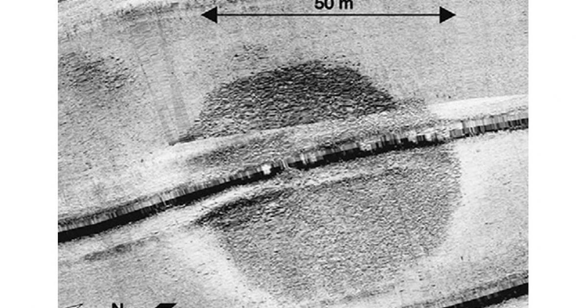The circular structure was first detected in a sonar survey of part of the sea in the summer of 2003.