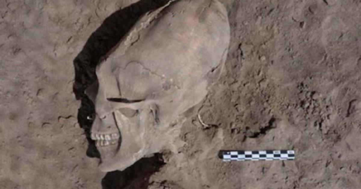 The cemetery is about 1,000 years old and the skulls were studied in more detail in 2012. (Cristina García / INAH)