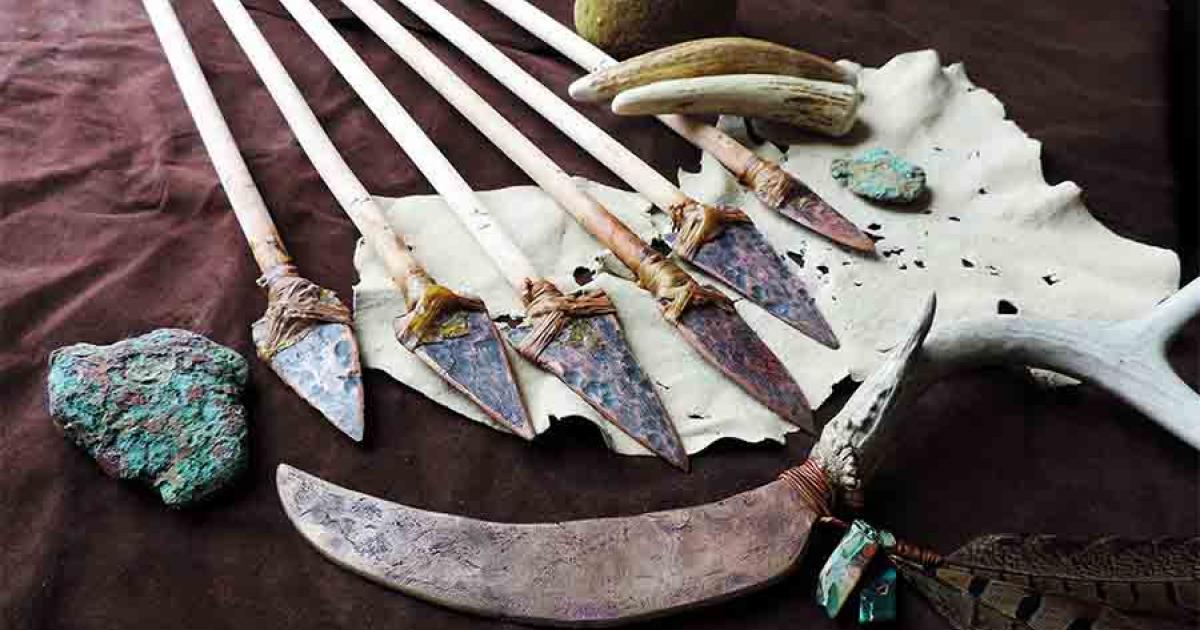Copper tools from the Old Copper Culture of the Great Lakes region.		Source: Michelle Bebber / Kent State University Eren Laboratory