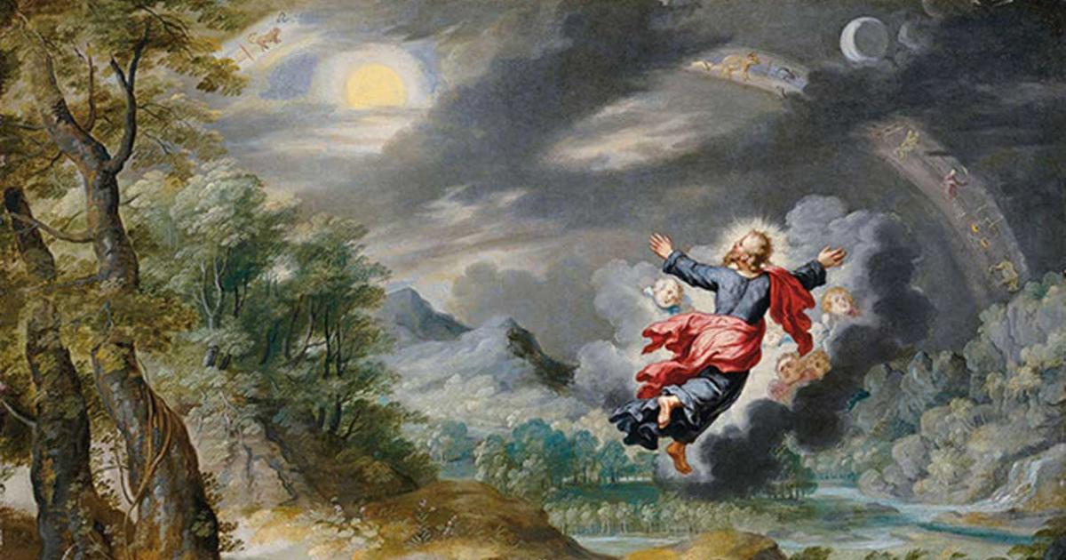Detail of ‘God creating the Sun, the Moon and the Stars’ by Jan Brueghel the Younger.