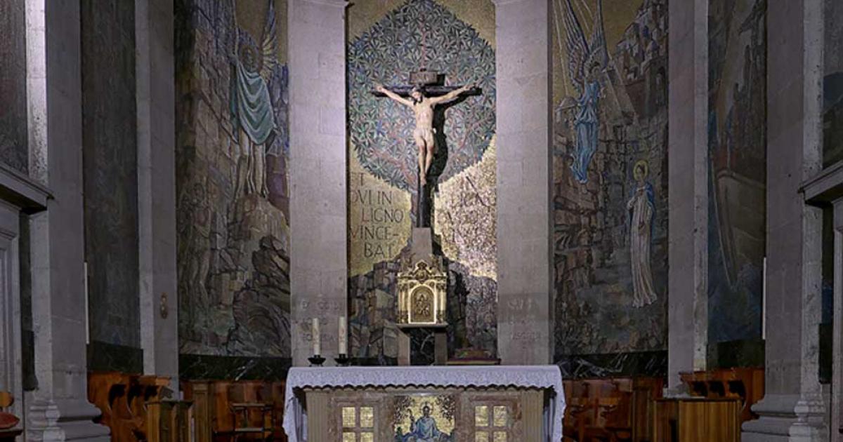 The Christ of Victory in the Concatedral de Santa María in Vigo, Galicia, Spain. 