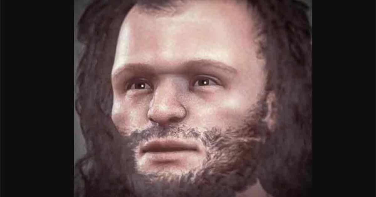 Forensic facial reconstruction of a Cro-Magnon man.  Source: Cicero Moraes/CC BY-SA 4.0