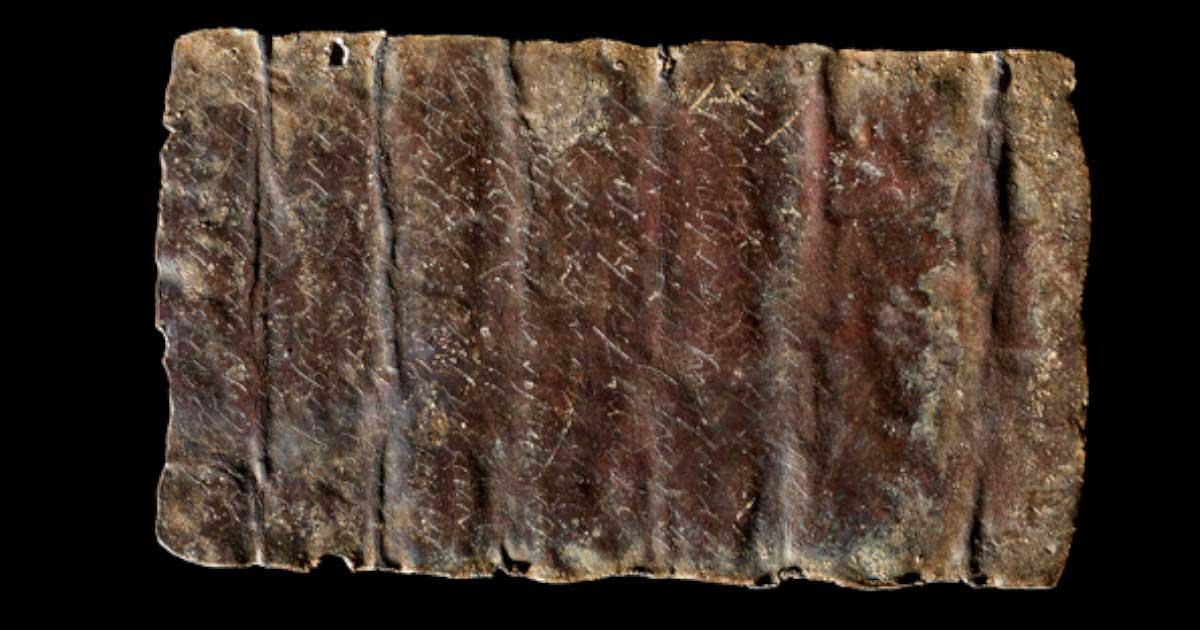 Inscribed lead Roman curse tablet. Source: British Museum / CC BY-NC-SA 4.0