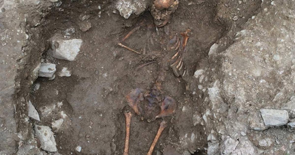 Italian archaeologists have unearthed the remains of a teenage  girl given a “deviant burial” because she appeared different from and possibly scared her fellow villagers. 