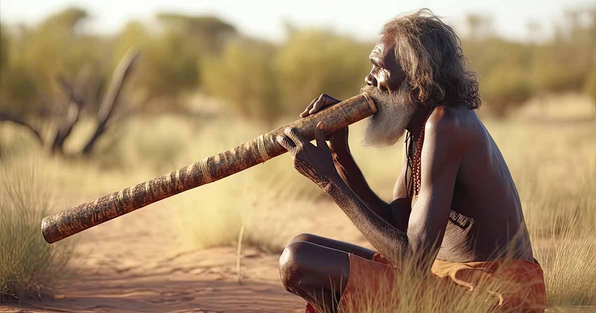 Representational image of an aboriginal man playing a didgeridoo. Source: Mockup Station / Adobe Stock