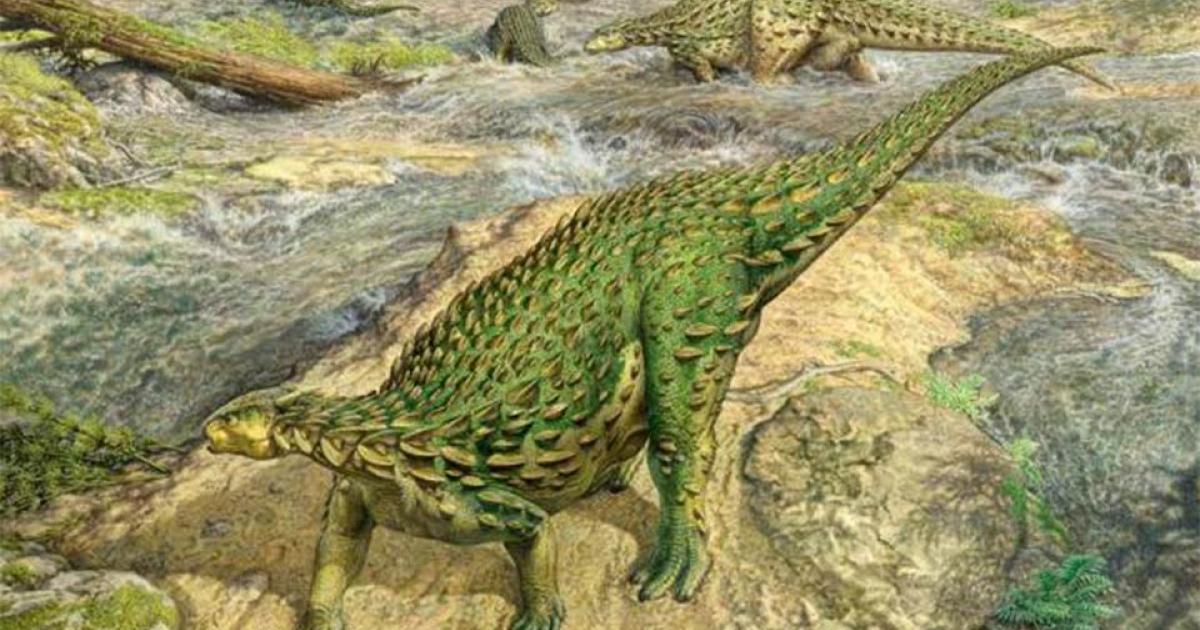 Reconstruction of a live Scelidosaurus, the first complete dinosaur skeleton ever discovered. Source: John Sibbick