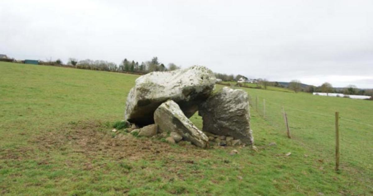 The dolmen tomb at Killaclohane in County Kerry 